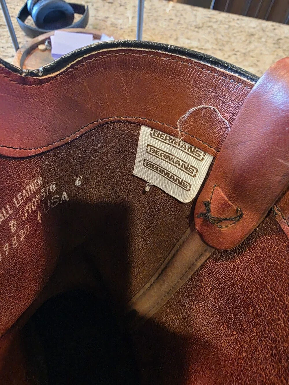Men's Brown Leather Western Boots - USA Made Bermnas